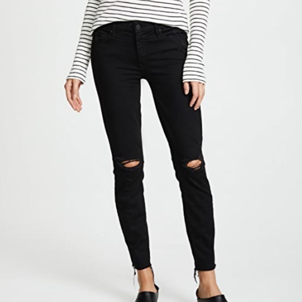 Mother The Looker Distressed Ankle Fray in Guilty as Sin Size 24